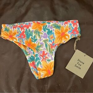 Stone Fox Swim Colorful Floral Bikini Bottom